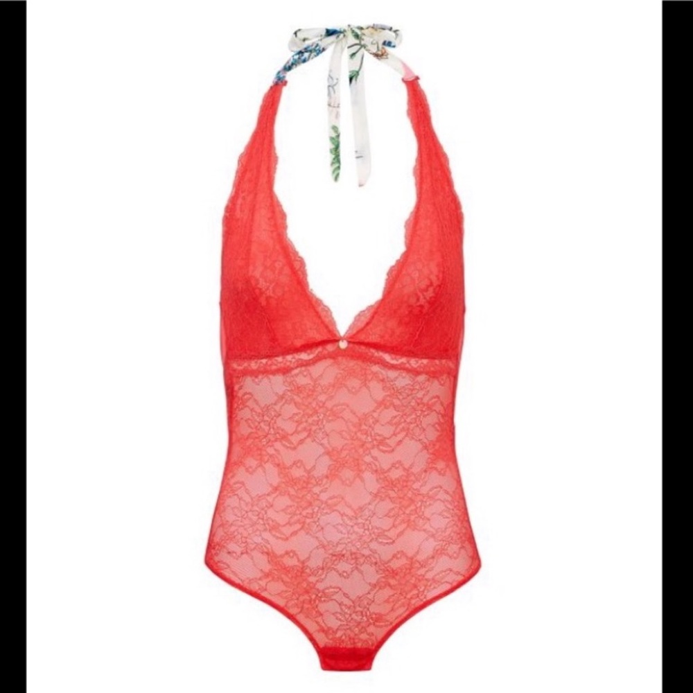 Sam Edelman Lace Halter Bodysuit NWT
